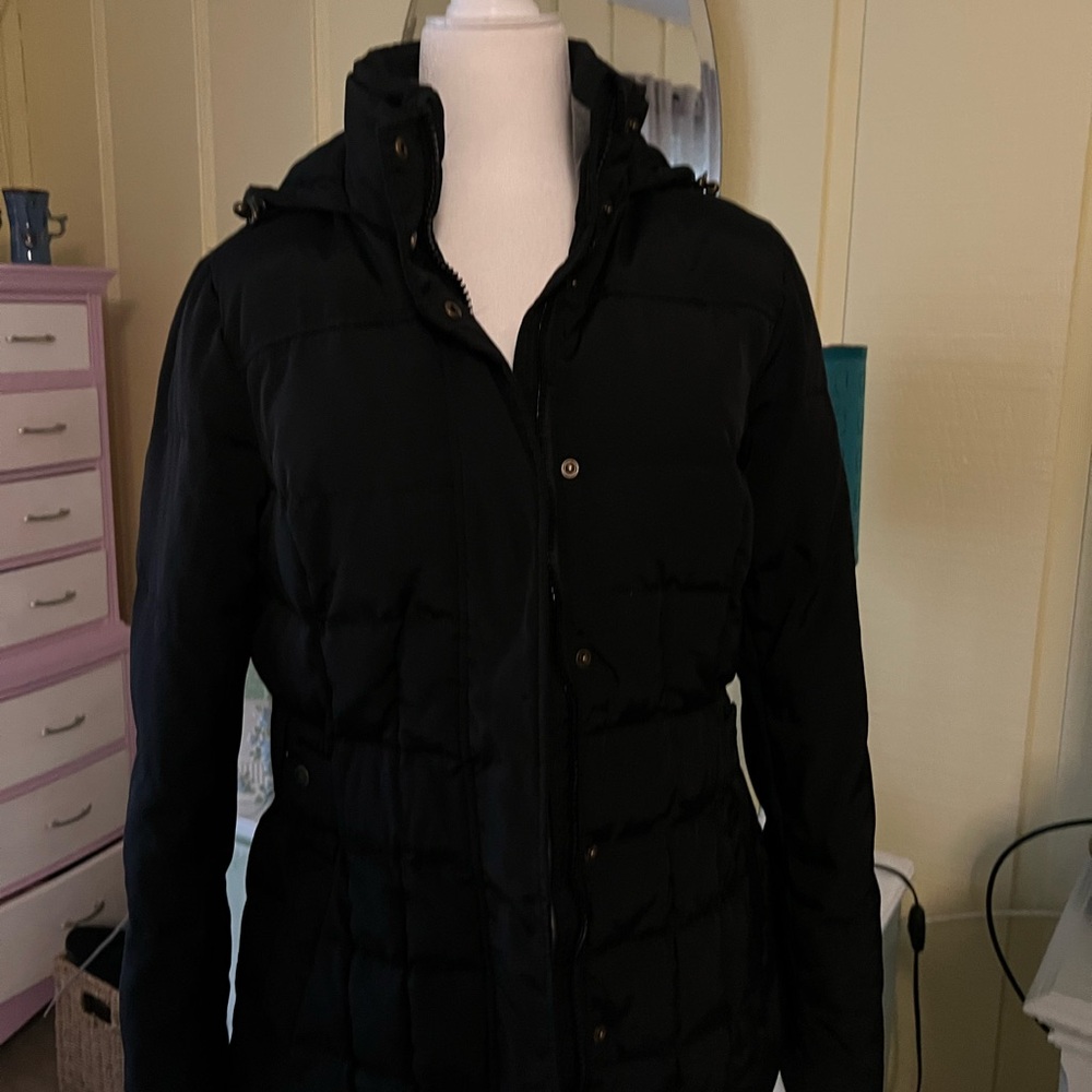 Tom Sailor Women's Black Hooded Quilted Puffer Jacket